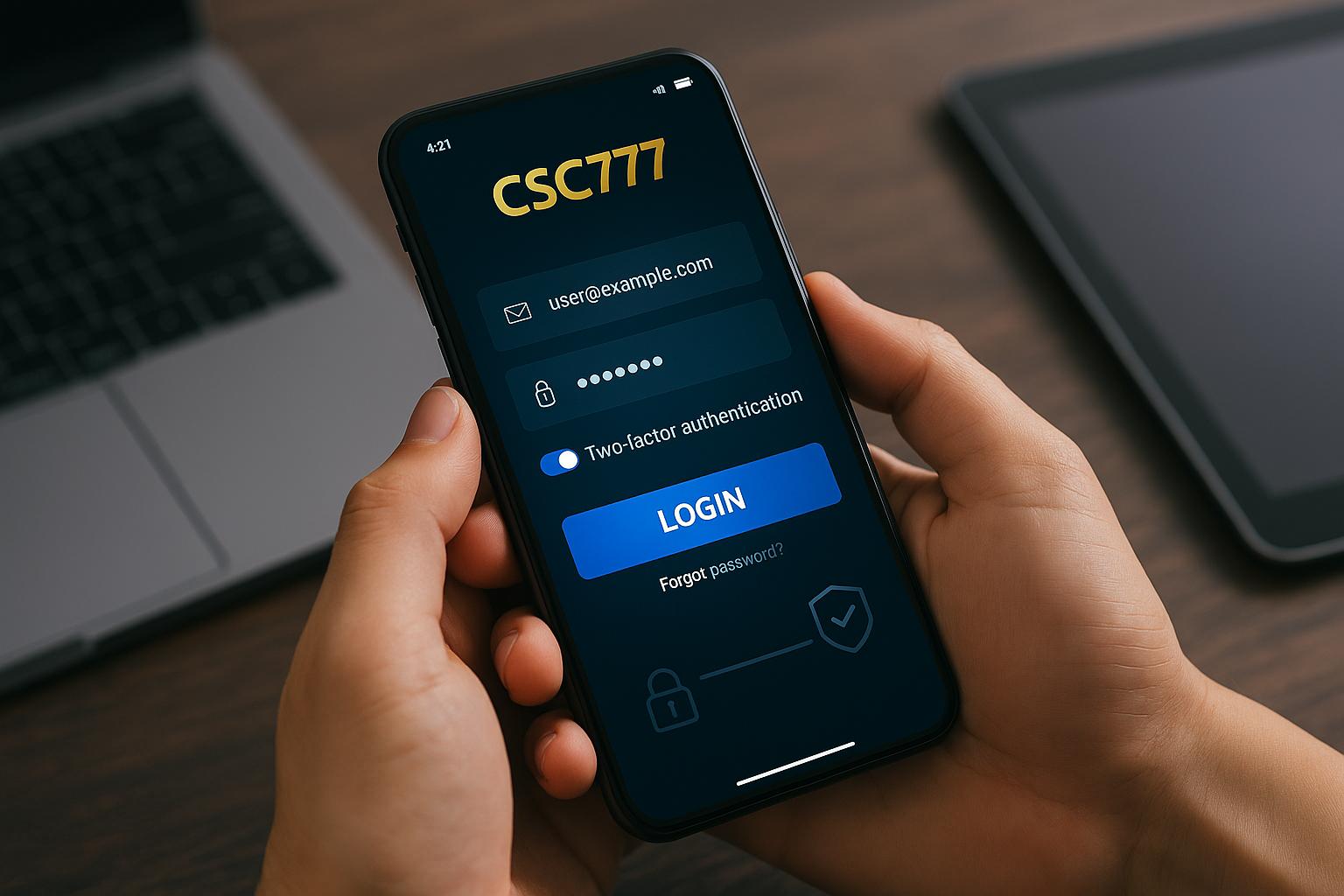 Criar uma nova Conta no plataforma CSC777