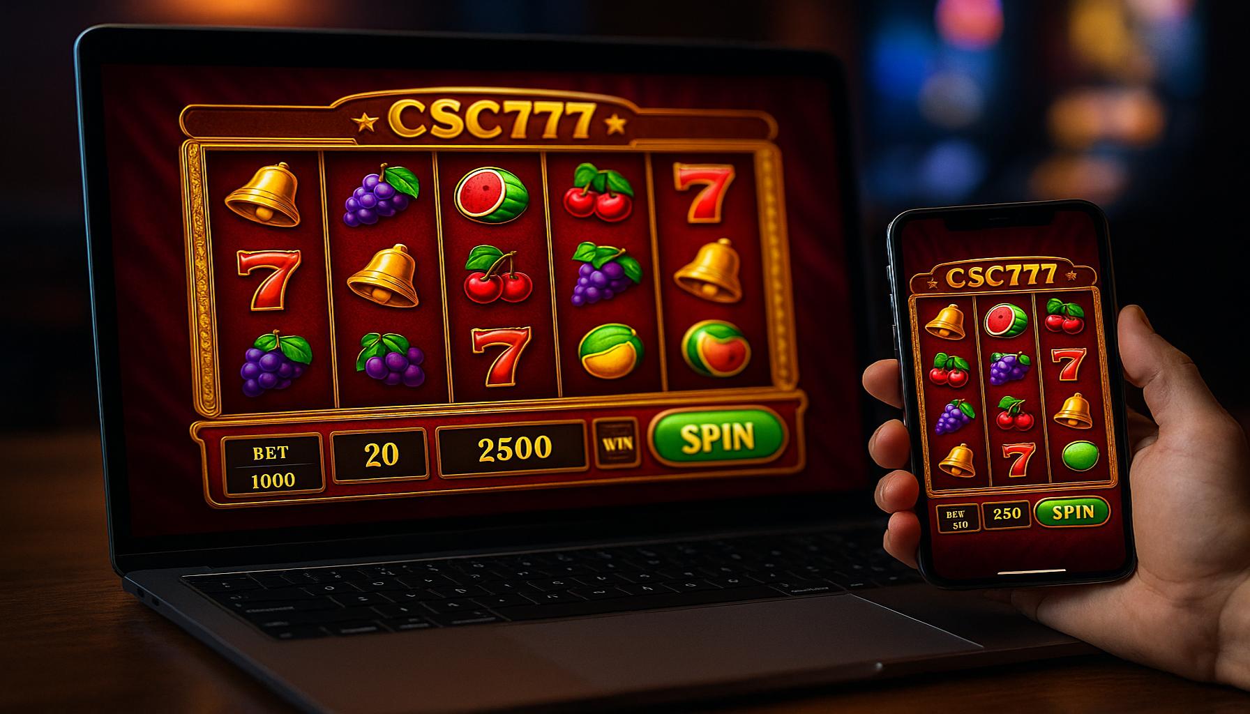 Explore o mundo das slot machines no CSC777 Casino
